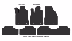 Interior mats for the Lexus RX 350 (AL 10) 2009-2015 III generation EU Crossover - Фото 4