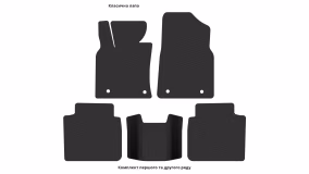 Interior mats for the Lexus ES 350 (XZ10) 2018-2021 VII generation US Sedan pre-restyling - Фото 4