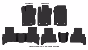 Interior mats for the Lexus GX 460 (URJ150) 2013-2023 II generation EU Crossover restyling 5-seater - Фото 4