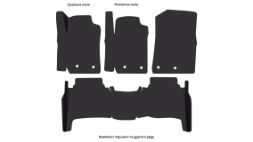 Interior mats for the Lexus LX 570 (URJ200) 2015-2022 III generation US Crossover restyling 7-seater - Фото 4