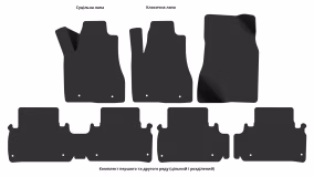 Interior mats for the Lexus RX 300 (XU30) 2007-2009 II generation US Crossover restyling - Фото 4