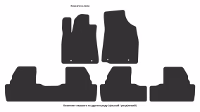 Interior mats for the Lexus RX 450 H (AL 10) 2009-2015 III generation EU Crossover Hybrid - Фото 2