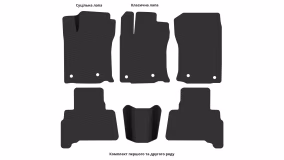 Interior mats for the Lexus GX 460 (URJ150) 2012-2019 II generation US Crossover 6-seater - Фото 4