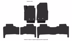 Interior mats for the Lexus LX 450d (J200) 2015-2022 III generation EU Crossover restyling - Фото 3