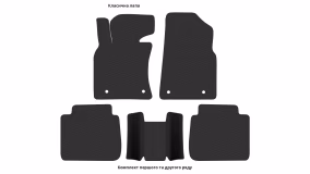 Interior mats for the Lexus ES 350 (XZ10) 2018-2021 VII generation JP Sedan pre-restyling - Фото 2