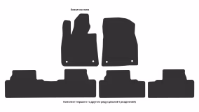 Interior mats for the Lexus RX 350 L (AL 20) 2017-2019 IV generation EU Crossover pre-restyling 7-seater - Фото 2