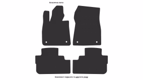 Interior mats for the Lexus RX 350 L (AL 20) 2019-2022 IV generation EU Crossover restyling 7-seater - Фото 3