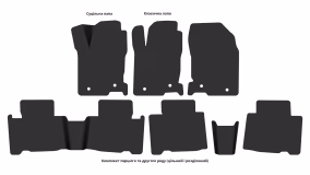 Interior mats for the Lexus NX 300h (AZ10) 2014-2021 I generation Crossover - Фото 3