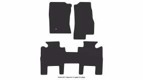 Interior mats for the Lincoln Navigator (U228) 2003-2006 II generation US Crossover 7-seater - Фото 3