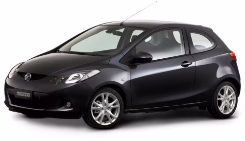 Interior mats for the Mazda 2 (DE) 2007-2014 II generation EU Hatchback