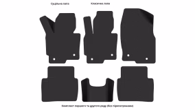 Interior mats for the Mazda CX-5 (KE) 2012-2017 I generation EU Crossover - Фото 4