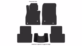 Interior mats for the Mazda 3 (BM) 2013-2019 III generation EU Hatchback - Фото 3
