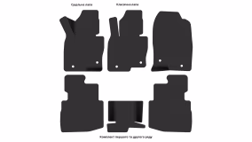 Interior mats for the Mazda CX-9 (TC) 2016-… II generation EU Crossover 7-seater - Фото 6