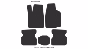 Interior mats for the Mazda 626 (GD/GV) 1987-1991 III generation EU Sedan - Фото 2