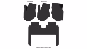 Interior mats for the Mazda MPV 1999-2006 II generation EU Minivan 6-seater - Фото 4