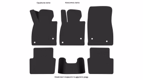 Interior mats for the Mazda 3 (BM) 2013-2019 III generation US Hatchback - Фото 3