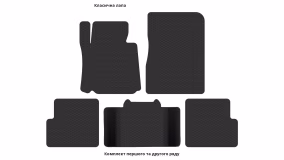 Interior mats for the Mercedes-Benz W463 G-Class (Gelandewagen) 2000-2004 II generation EU Crossover 1 restyling 5-door - Фото 3