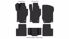 Interior mats for the Mercedes-Benz X164 GL-Class 2006-2012 I generation Crossover 7-seater - Фото 5