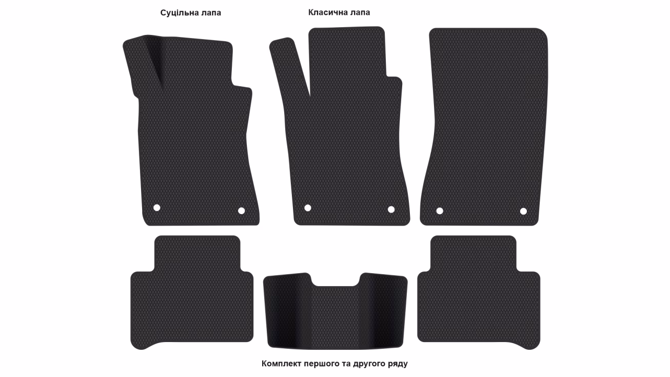Interior mats for the Mercedes-Benz W211 E-Class 2002-2009 III generation EU Universal - Фото 2