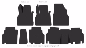 Interior mats for the Mercedes-Benz W415 Citan Maxi 2012-2021 I generation EU Minivan Long - Фото 3