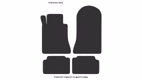 Interior mats for the Mercedes-Benz W124 (C124) E-Class 1984-1997 I generation EU Coupe - Фото 2