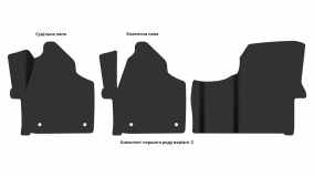 Interior mats for the Mercedes-Benz Sprinter (W907/910) 2018-… III generation EU VAN - Фото 2