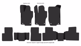 Interior mats for the Mercedes-Benz W164 ML-Class 2005-2011 II generation US Crossover - Фото 3