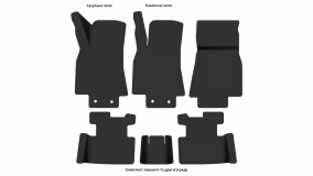 Interior mats for the Mercedes-Benz W169 A-Class 2004-2008 II generation EU Hatchback pre-restyling 5-door - Фото 4