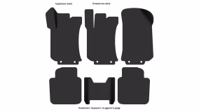 Interior mats for the Mercedes-Benz W251 R-Class 2005-2017 I generation EU Minivan 6-seater - Фото 6