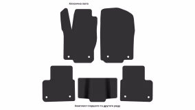 Interior mats for the Mercedes-Benz X166 GLS-Class 2015-2019 II generation EU Crossover restyling 7-seater - Фото 7