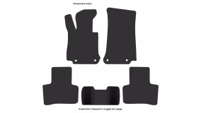 Interior mats for the Mercedes-Benz C253 GLC-Class Coupe 2015-2023 I generation EU Crossover - Фото 4