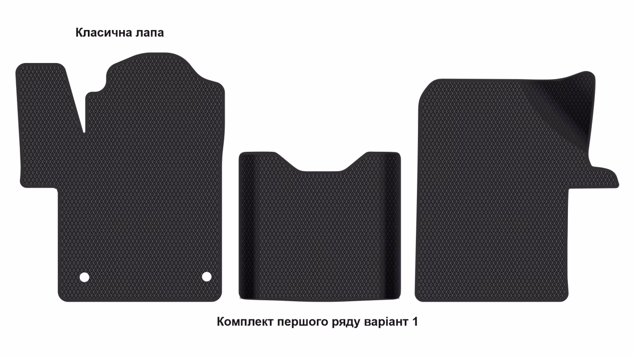 Interior mats for the Mercedes-Benz EQV/(W447) Vito V-Class 2014-… III generation EU VAN 5-door 6-seater Long - Фото 2