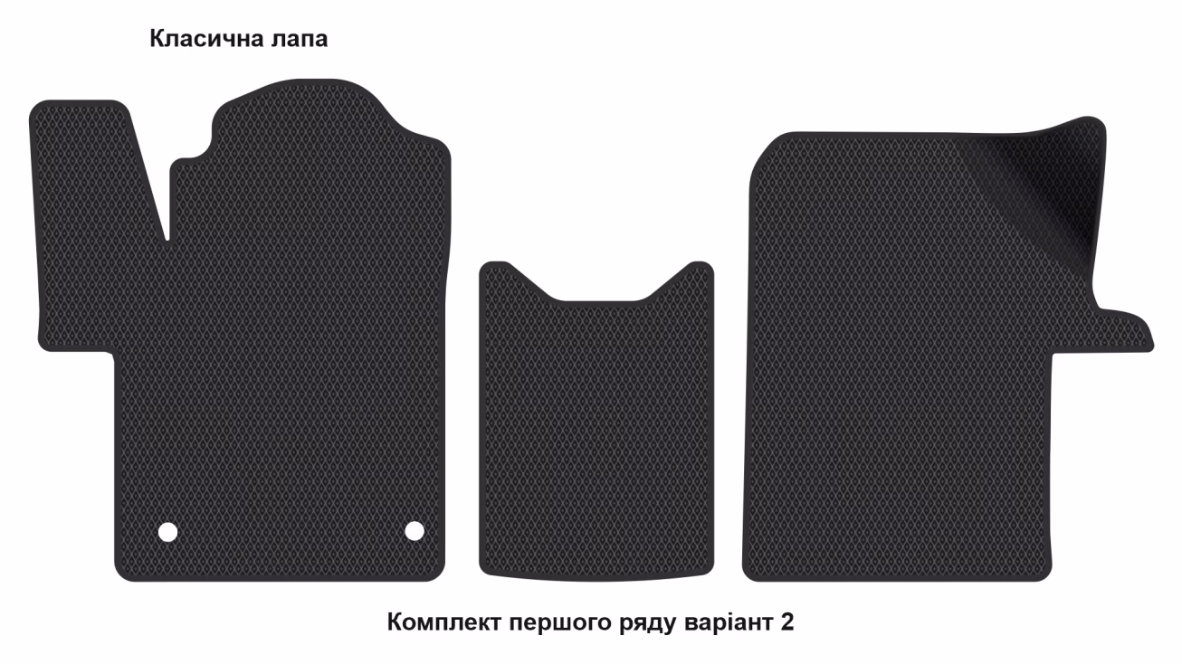 Interior mats for the Mercedes-Benz EQV/(W447) Vito V-Class 2014-… III generation EU VAN 5-door 6-seater Long - Фото 4