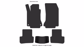 Interior mats for the Mercedes-Benz C117 CLA-Class 200 Urban 2013-2019 I generation EU Sedan - Фото 4