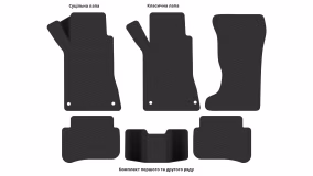 Interior mats for the Mercedes-Benz W203 (S203) C-Class 2000-2007 II generation EU Universal AWD - Фото 3