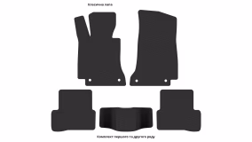 Interior mats for the Mercedes-Benz W205 (C205) C-Class 2014-2023 IV generation EU Coupe - Фото 4