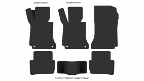 Interior mats for the Mercedes-Benz W204 (S204) C-Class 2007-2014 III generation EU Universal - Фото 2