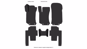 Interior mats for the Mercedes-Benz W251 R-Class 2005-2017 I generation EU Minivan 7-seater Short - Фото 5
