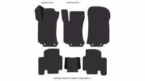Interior mats for the Mercedes-Benz W251 R-Class 2005-2017 I generation EU Minivan 7-seater Short - Фото 6
