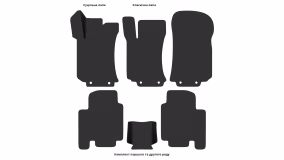Interior mats for the Mercedes-Benz W251 R-Class 2005-2017 I generation EU Minivan Long - Фото 4