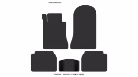 Interior mats for the Mercedes-Benz W124 (S124) E-Class 1984-1997 I generation EU Universal - Фото 2