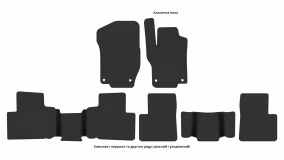 Interior mats for the Mercedes-Benz W164 ML-Class 2005-2011 II generation EU Crossover right-hand - Фото 2