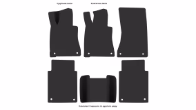 Interior mats for the Mercedes-Benz W223 S-Class Maybach 2020-… VII generation EU Sedan Long - Фото 3