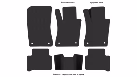 Interior mats for the Mercedes-Benz W211 E-Class 2002-2009 III generation EU Sedan right-hand - Фото 2
