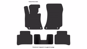 Interior mats for the Mercedes-Benz X 218 CLS-Class (Shooting Break) 2012-2018 II generation Universal - Фото 2