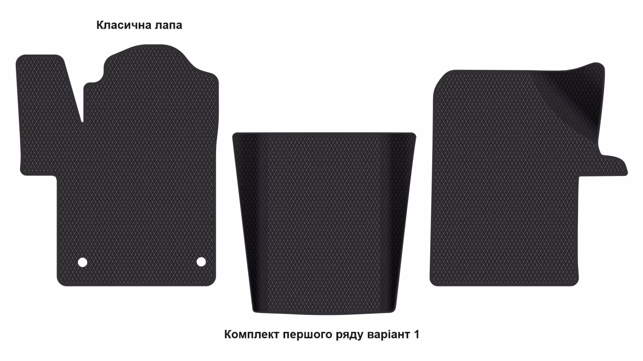 Interior mats for the Mercedes-Benz EQV/(W447) Vito V-Class 2014-… III generation EU VAN 5-door 7-seater Long - Фото 2