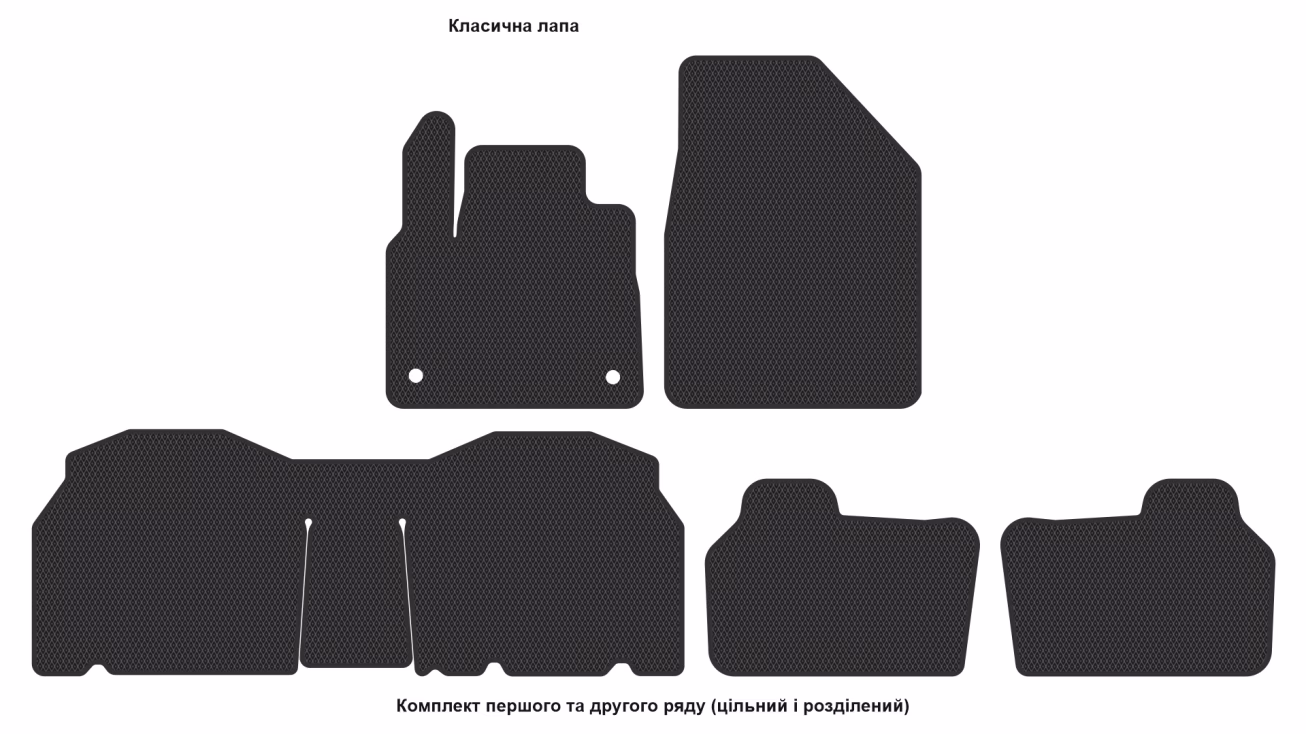 Interior mats for the Mercedes-Benz W420 Citan 2021-… II generation EU Minivan - Фото 2