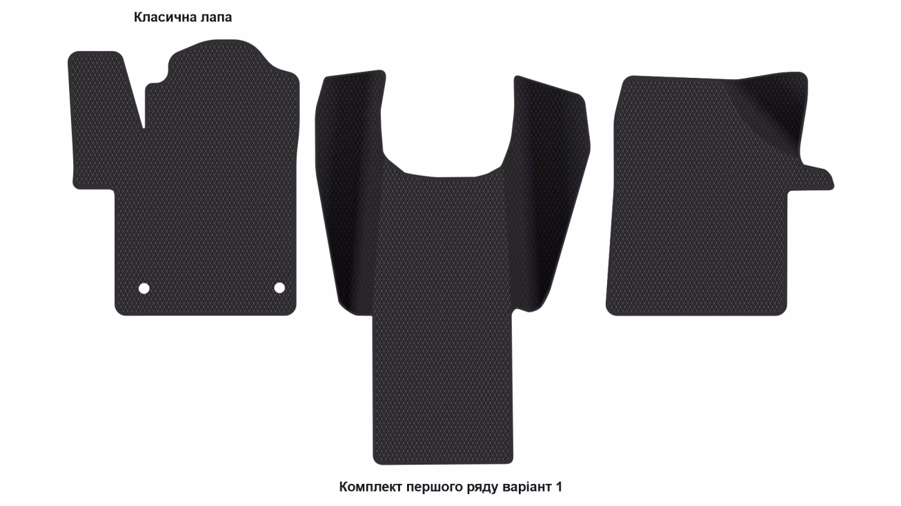Interior mats for the Mercedes-Benz EQV/(W447) Vito V-Class 2014-… III generation EU VAN 4-door 2-seater Long - Фото 2
