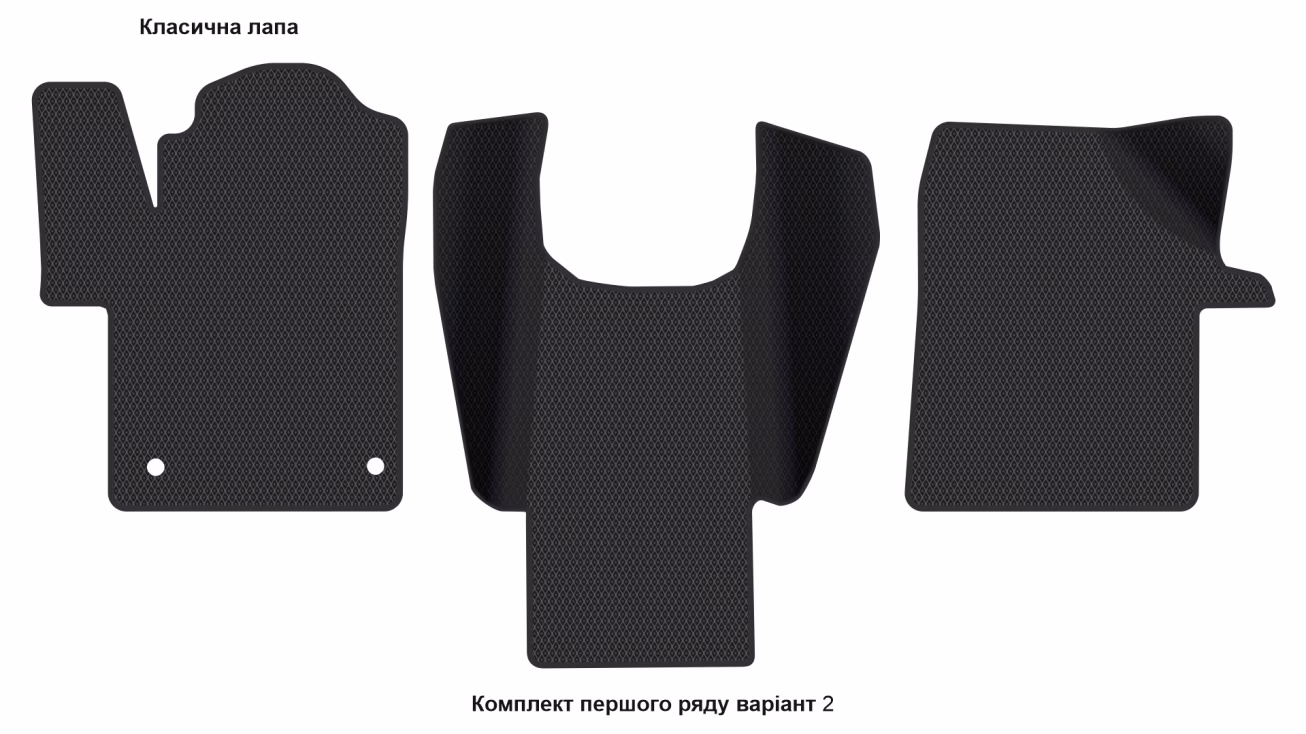 Interior mats for the Mercedes-Benz EQV/(W447) Vito V-Class 2014-… III generation EU VAN 4-door 2-seater Long - Фото 3
