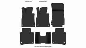 Interior mats for the Mercedes-Benz W222 S-Class 2013-2020 VI generation EU Sedan Long - Фото 6
